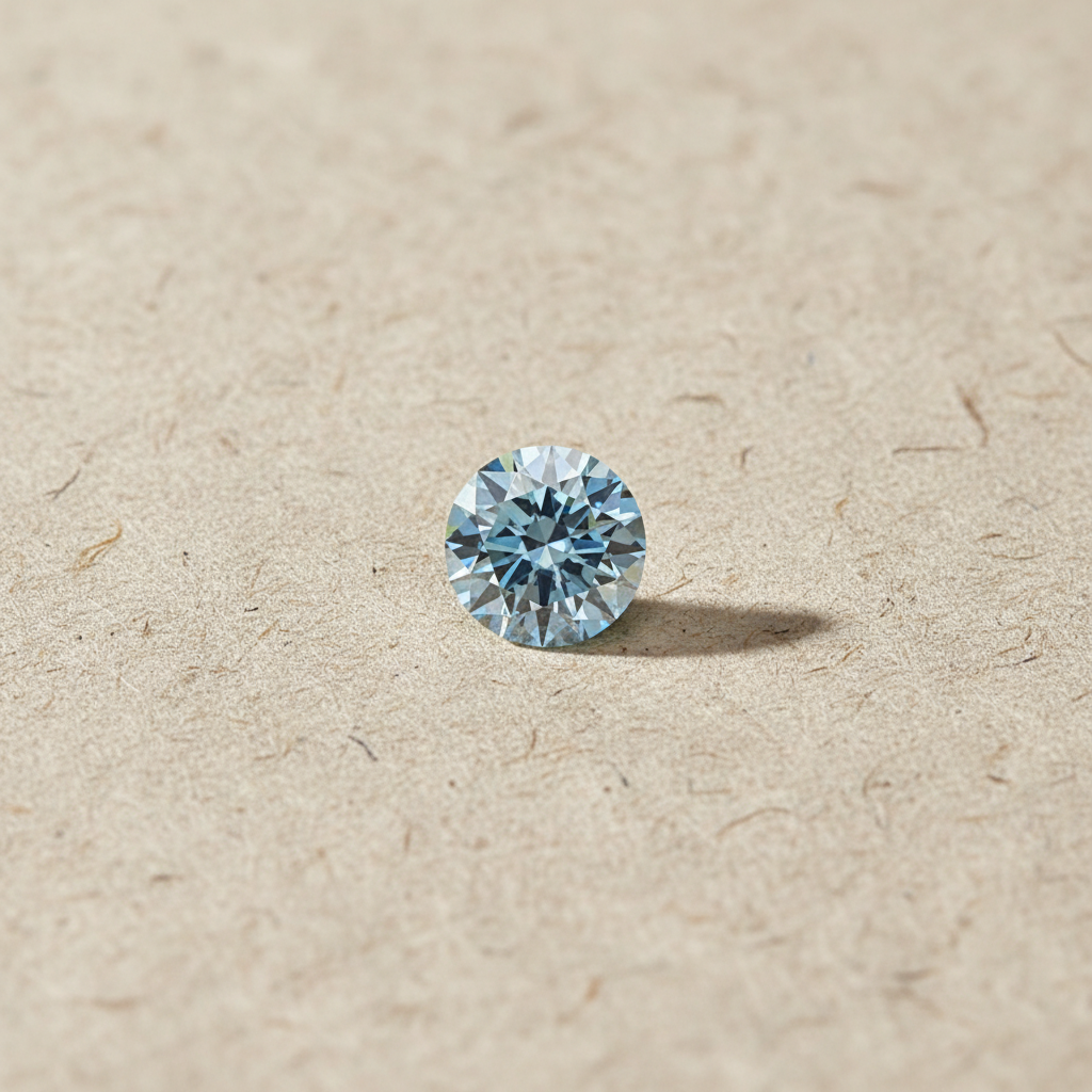 1.01 Carat Round Fancy Vivid Blue Lab Grown Diamond VS1 IGI Certified