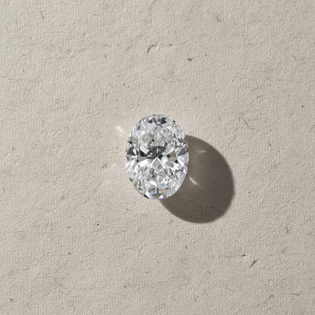 1.02 Carat Oval Cut D VVS2 HPHT Lab Grown Diamond