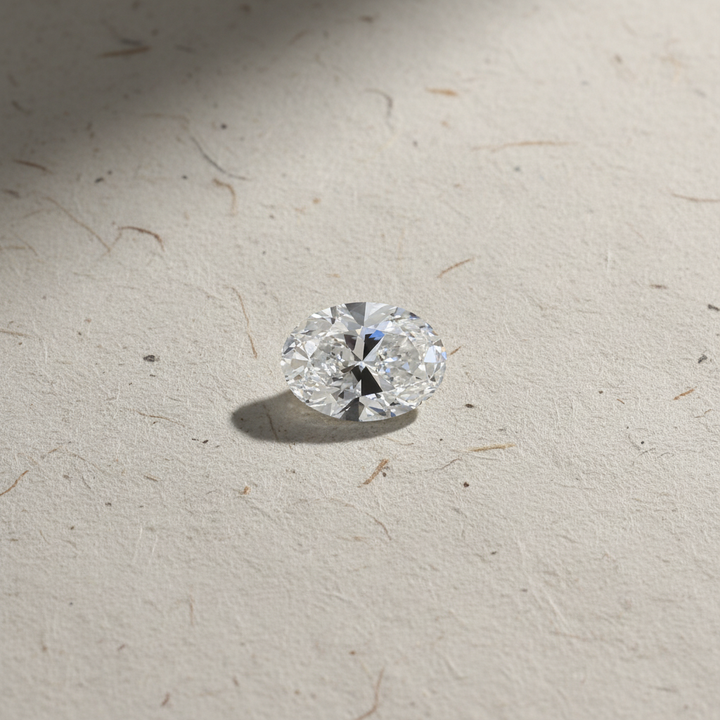 1.02 Carat Oval Cut D VVS2 HPHT Lab Grown Diamond