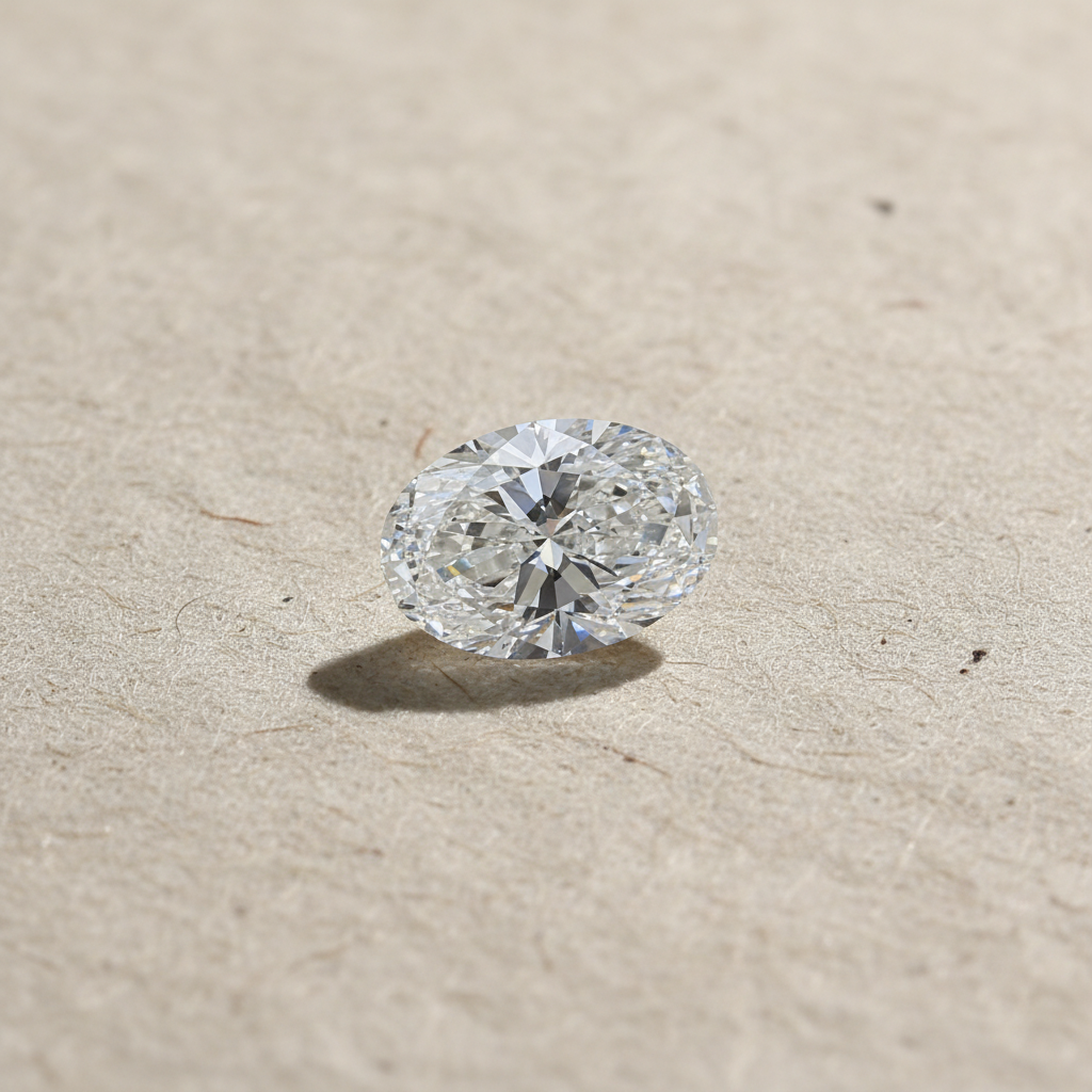 1.02 Carat Oval Cut D VVS2 HPHT Lab Grown Diamond