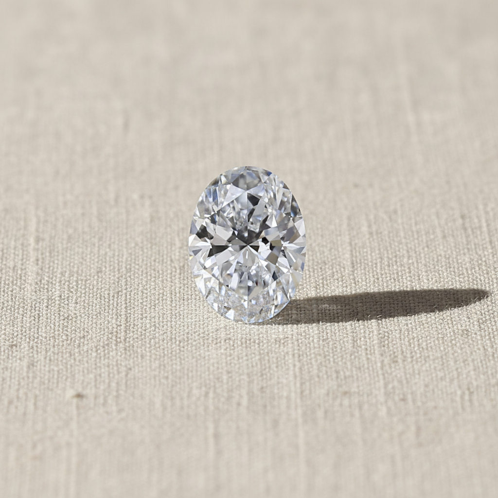 1.05 Carat Oval Cut F VVS2 HPHT Lab Grown Diamond
