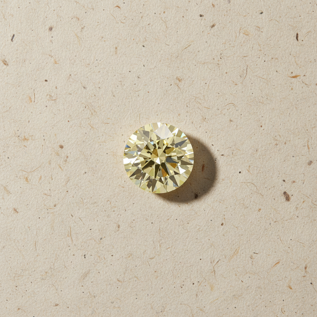 1.08 Carat Round Fancy Yellow Lab Grown Diamond VS1 IGI Certified