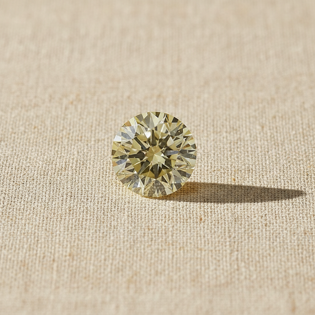 1.40 Carat Round Fancy Intense Yellow Lab Grown Diamond VVS2 IGI Certified