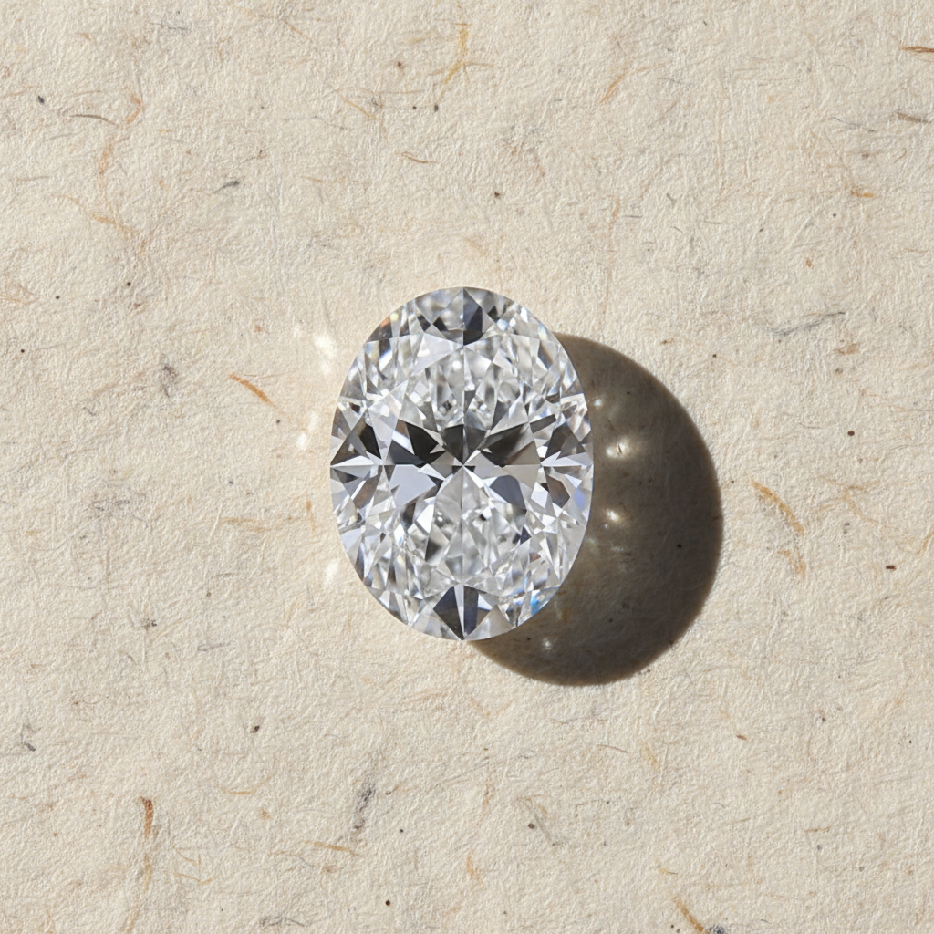 1.55 Carat Oval Cut D VVS1 HPHT Lab Grown Diamond