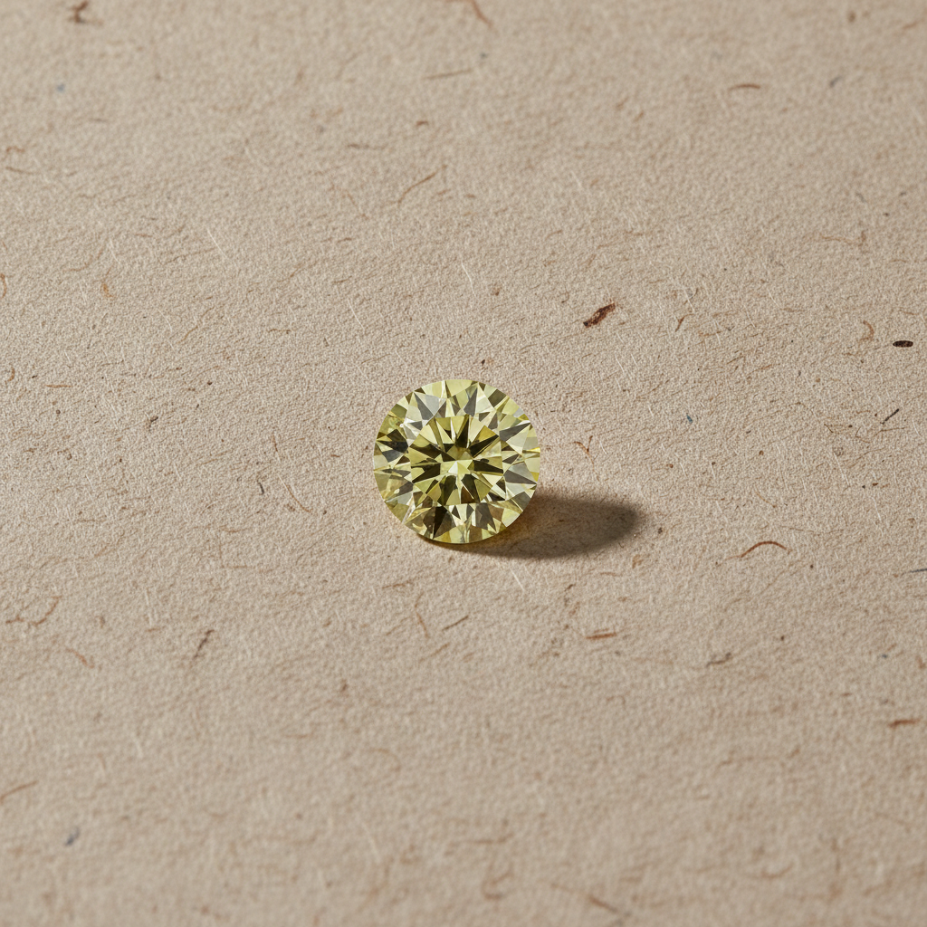 1.92 Carat Round Fancy Yellow Lab Grown Diamond VVS2 IGI Certified