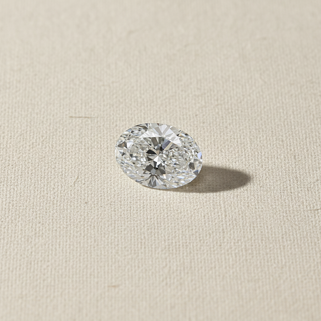 1 Carat Oval Cut E VS1 Lab Grown Diamond