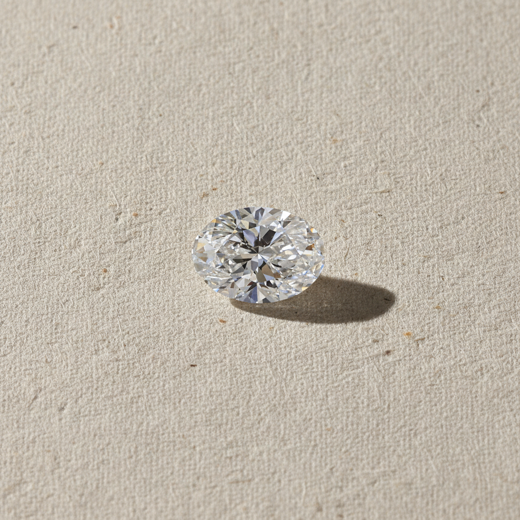 1 Carat Oval Cut E VVS2 HPHT Lab Grown Diamond