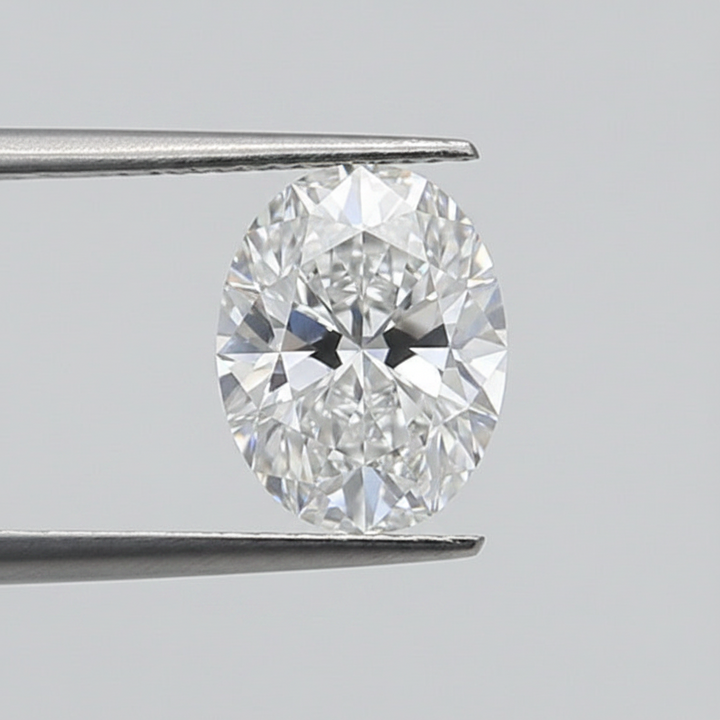 1,00 karaat ovaal geslepen laboratoriumdiamant, VS1/D