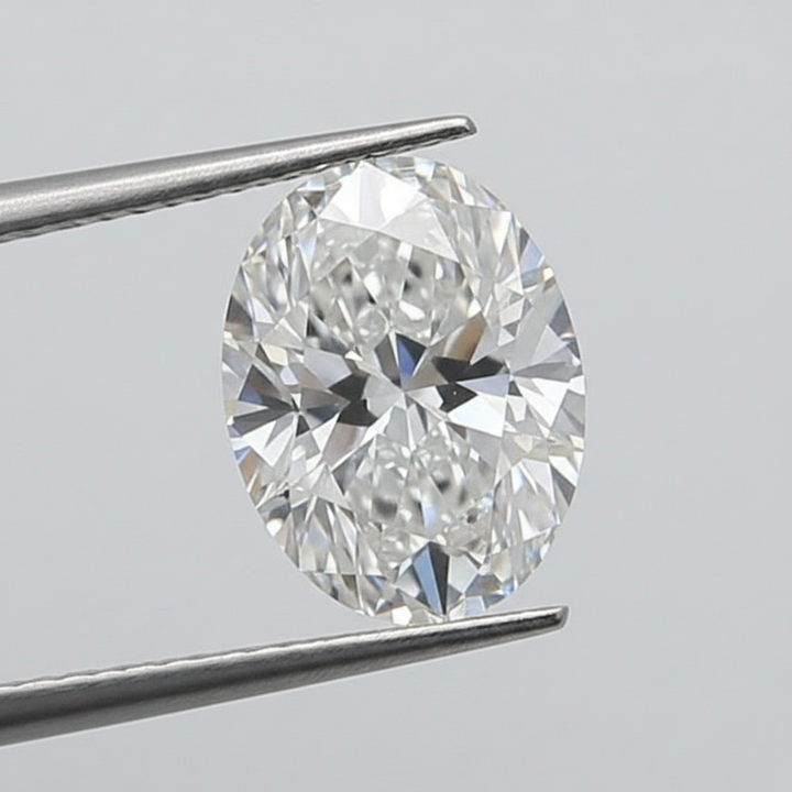 1,00 karaat ovaal geslepen laboratoriumdiamant, VVS2/E