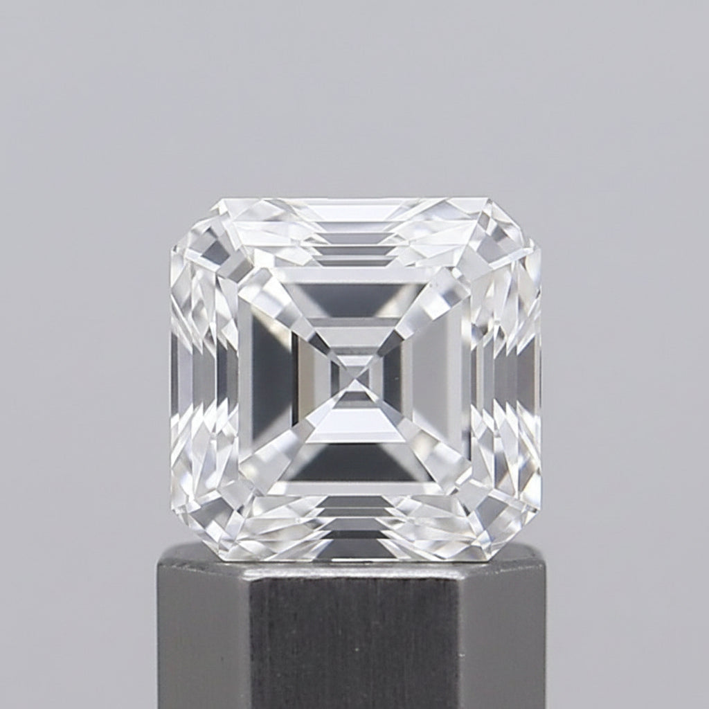 Diamant cultivé en laboratoire Asscher de 1,00 carat, VS2/D