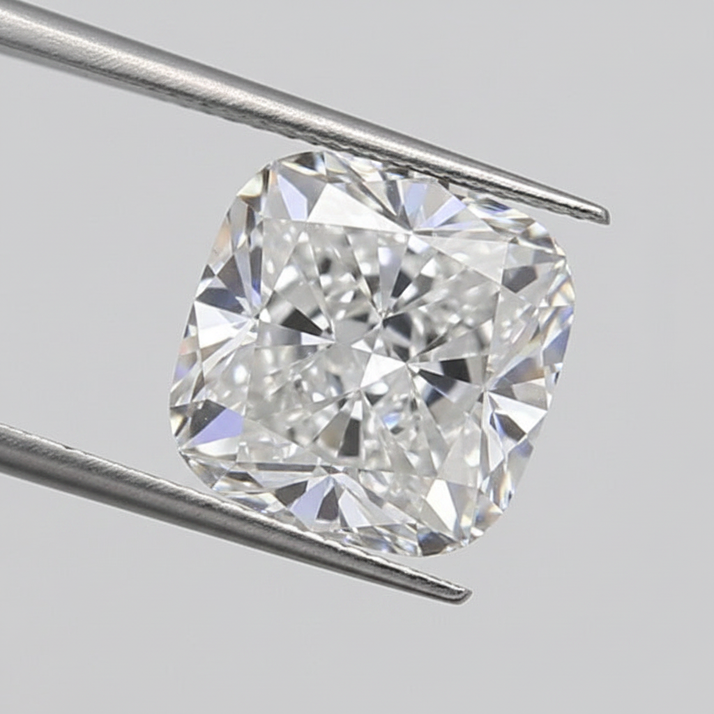 1.00 Carat Cushion Cut Lab Grown Diamond, VS1/E