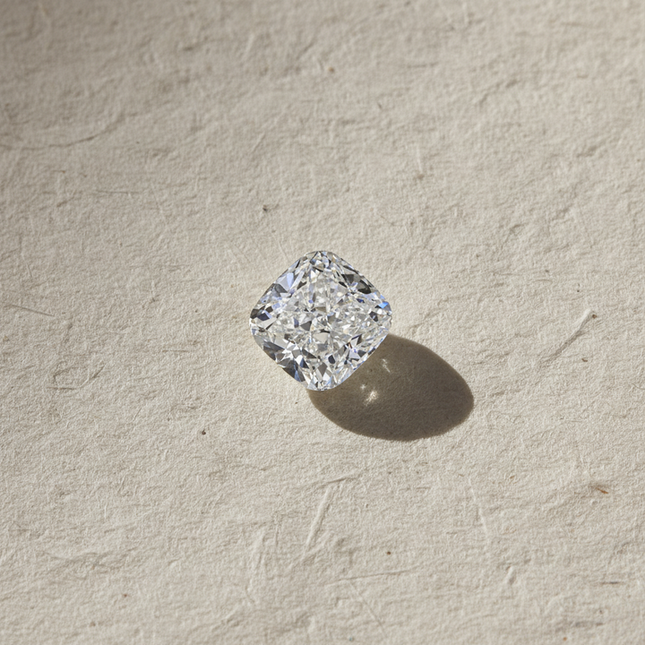 1,00 karaat kussengeslepen laboratorium-gegroeide diamant, VS2/D