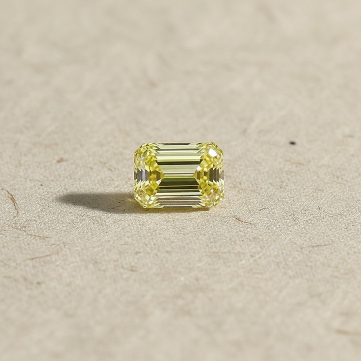 1.00 Carat Emerald Cut Lab Grown Diamond, VS1/Fancy Light Yellow