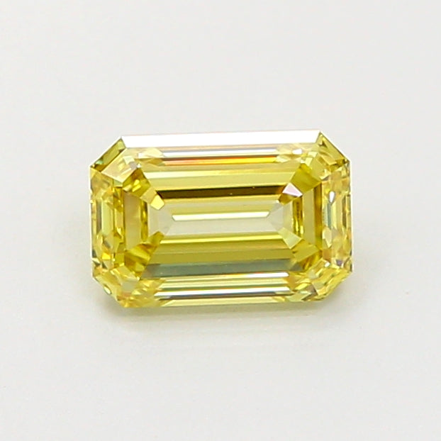 1.00 Carat Emerald Cut Lab Grown Diamond VS2Light Yellow