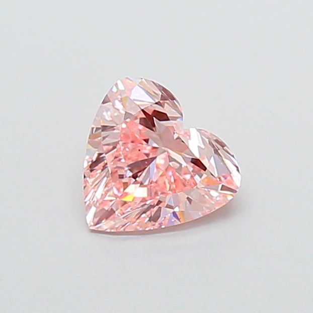 1.00 Carat Heart Cut Lab Grown Diamond VS2Fancy Intense Pink
