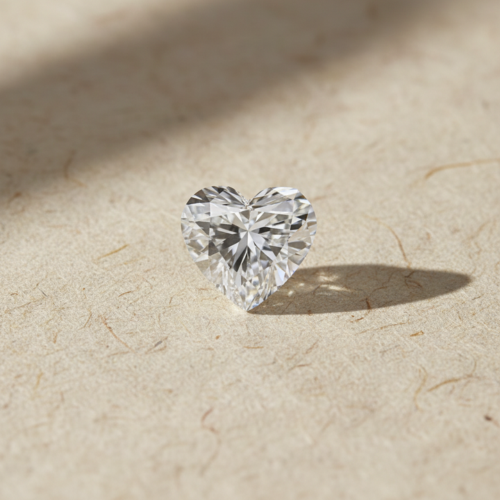 1.00 Carat Heart Cut Lab Grown Diamond VVS2 E Color IGI Certified
