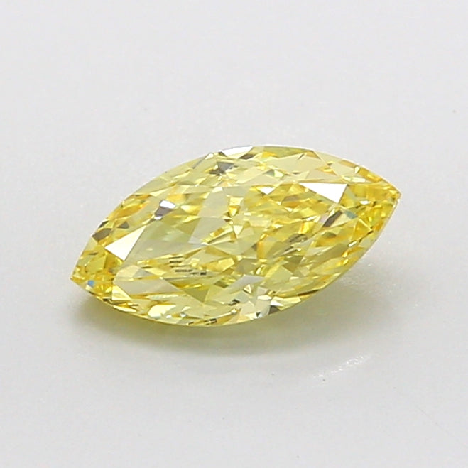 1.00 Carat Marquise Cut Lab Grown Diamond VS1Fancy Intense Yellow