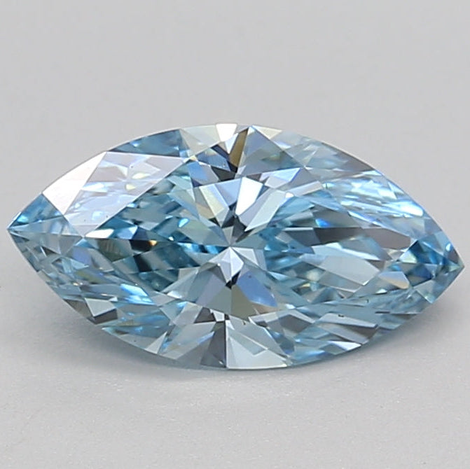 1,00 karaat Marquise Cut Lab Grown Diamond VVS2 Fancy Vivid Blue