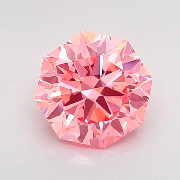 1.00 Carat Octagonal Cut Lab Grown Diamond VS1Fancy Vivid Pink