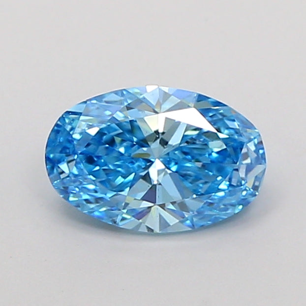 Diamante coltivato in laboratorio con taglio ovale da 1,00 carati VS2Blu vivido fantasia