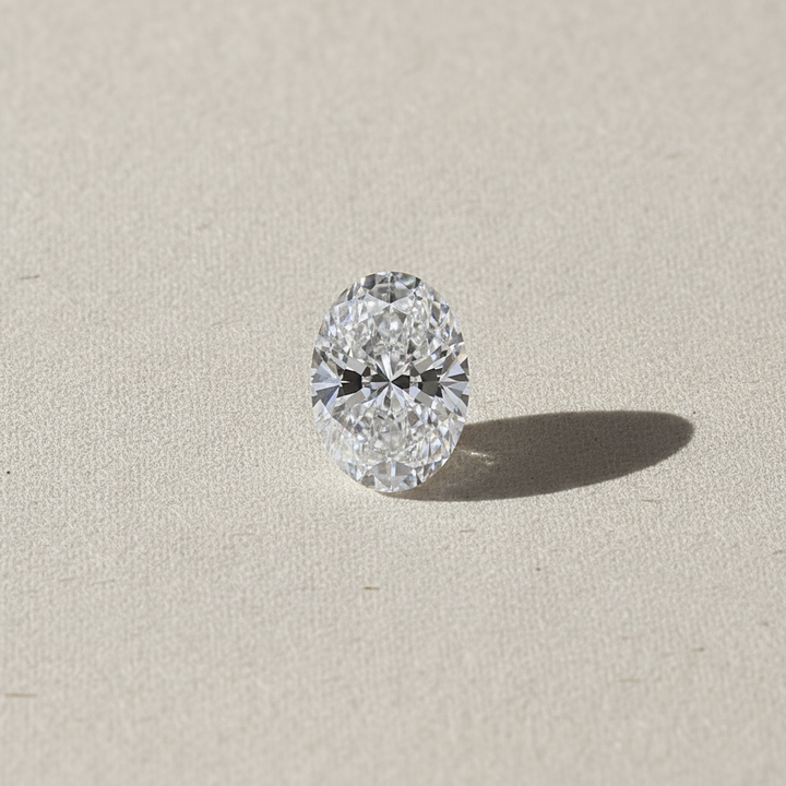 1,00 karaat ovaal geslepen laboratoriumdiamant, VVS2/D