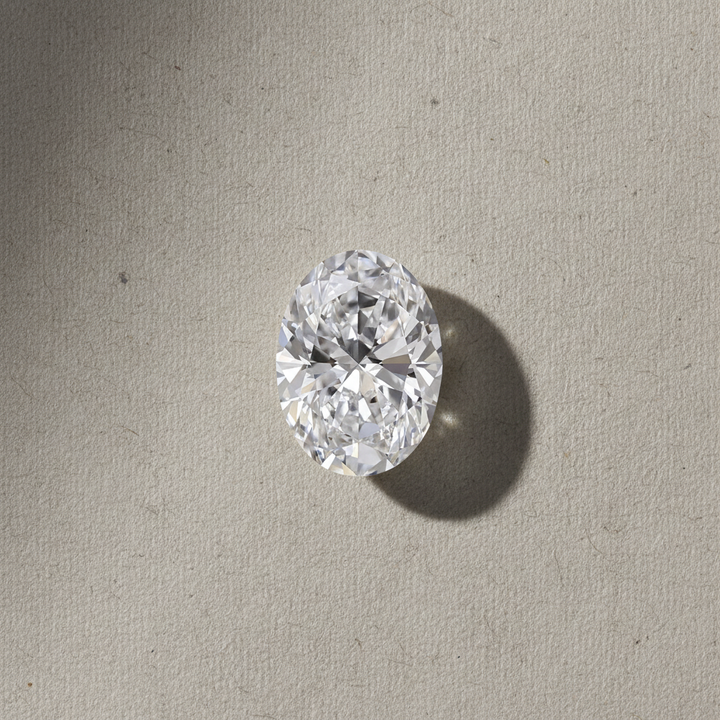 1,00 karaat ovaal geslepen laboratoriumdiamant, VVS2/D