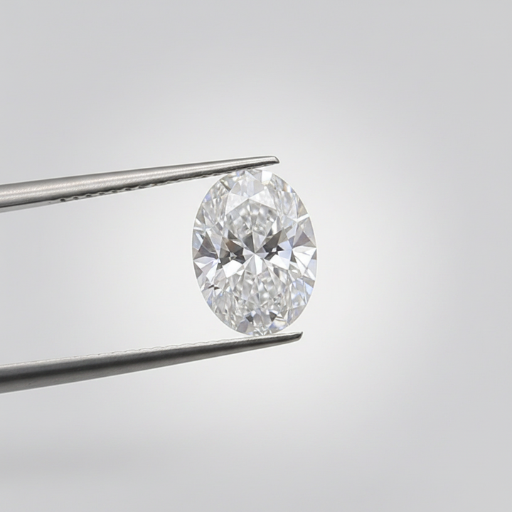 1,00 karaat ovaal geslepen laboratoriumdiamant, VVS2/D
