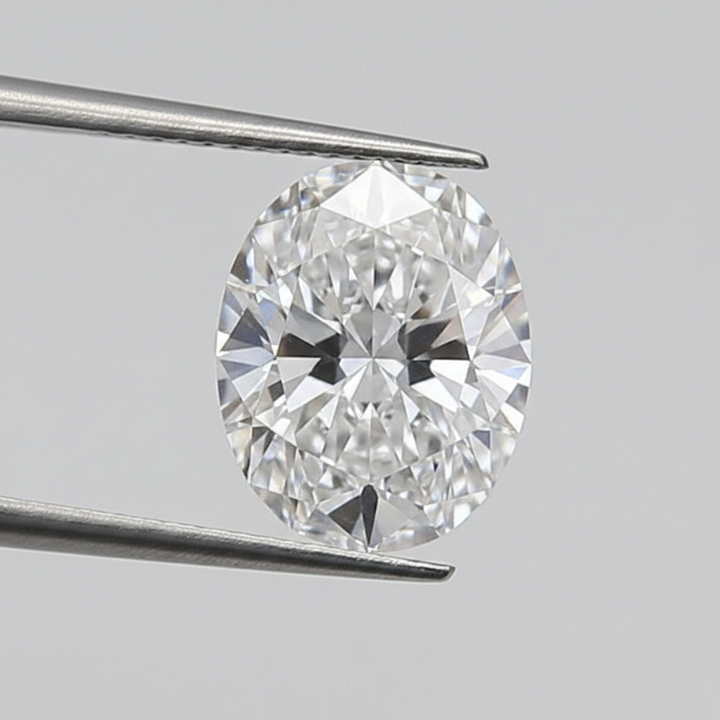 1,00 karaat ovaal geslepen laboratoriumdiamant, VVS2/D