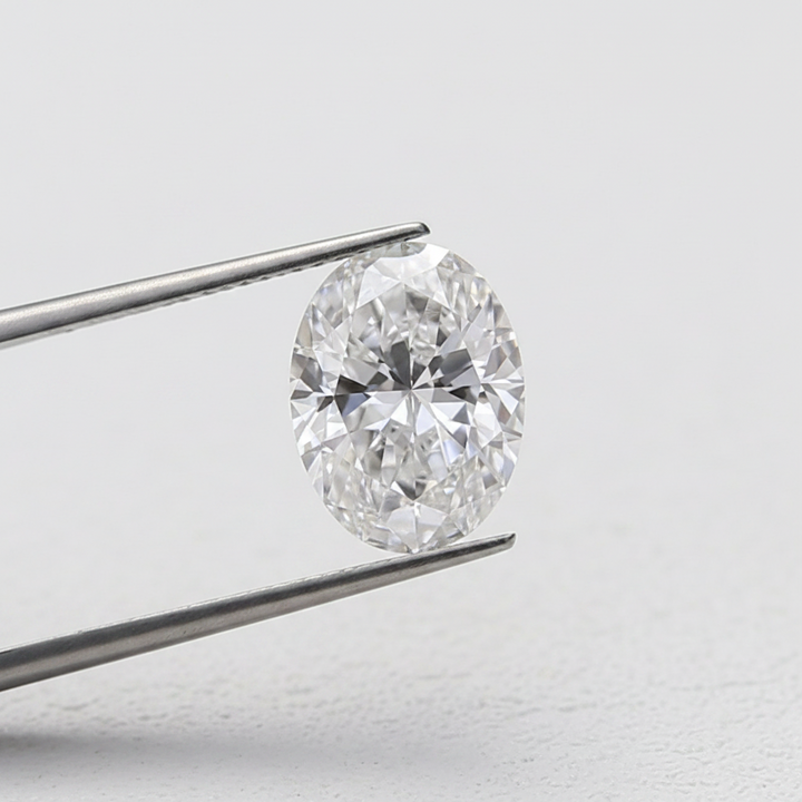 1,00 karaat ovaal geslepen laboratoriumdiamant, VVS2/D