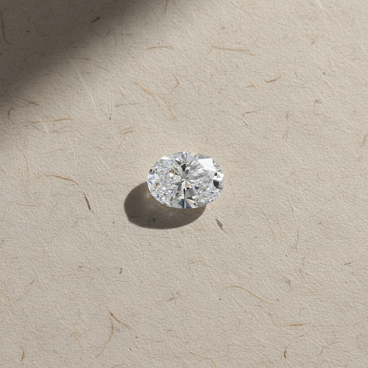 1,00 karaat ovaal geslepen laboratoriumdiamant, VVS2/D