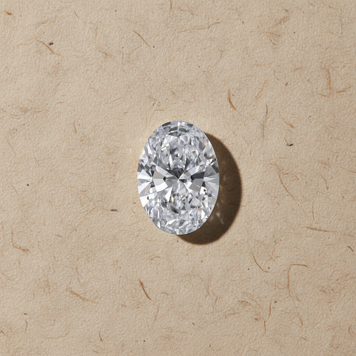 1,00 karaat ovaal geslepen laboratoriumdiamant, VVS2/E