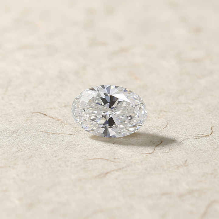 1,00 karaat ovaal geslepen laboratoriumdiamant, VVS2/E