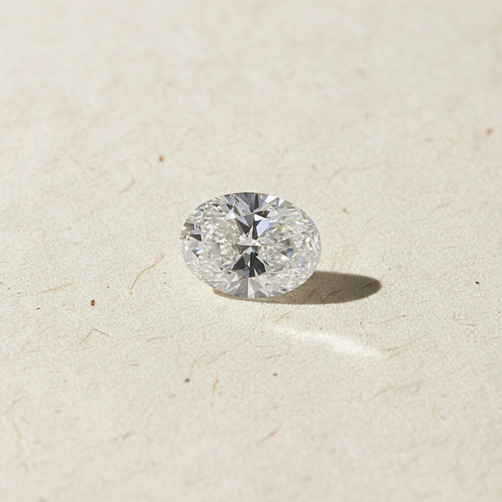 1.00 Carat Oval Cut Lab Grown Diamond, VVS2/G