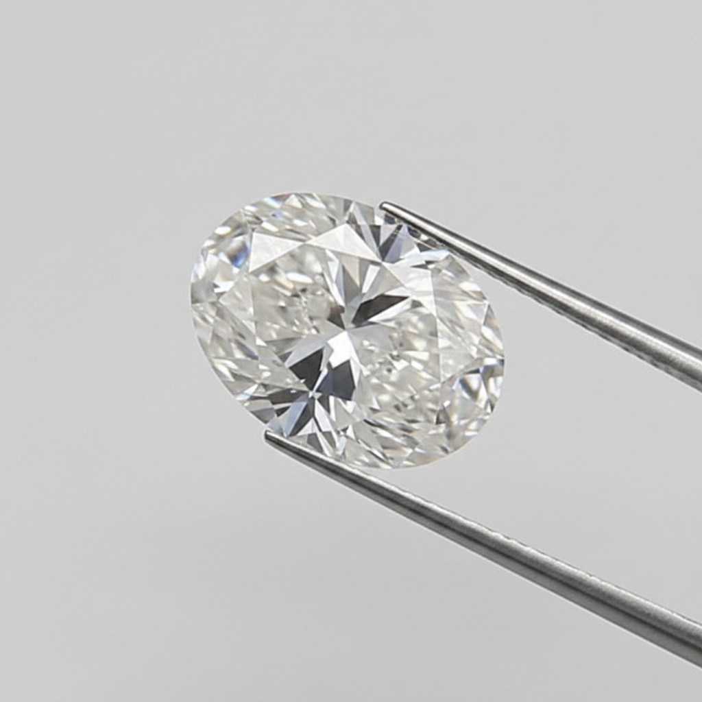 1.00 Carat Oval Cut Lab Grown Diamond, VVS2/G