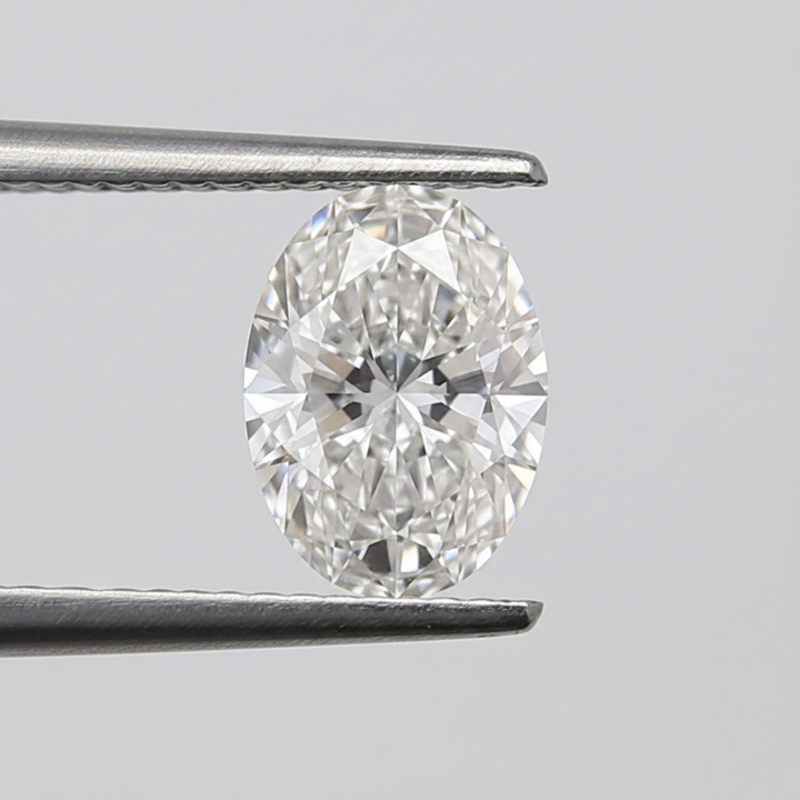 1,00 karaat ovale lab-grown diamant, VS1/E
