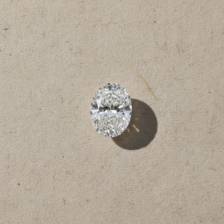 1,00 karaat ovale lab-grown diamant, VS1/E