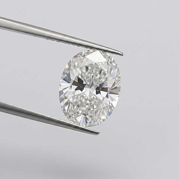 1,00 karaat ovale lab-grown diamant, VS1/E