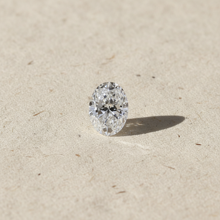 1,00 karaat ovale lab-grown diamant, VS1/E
