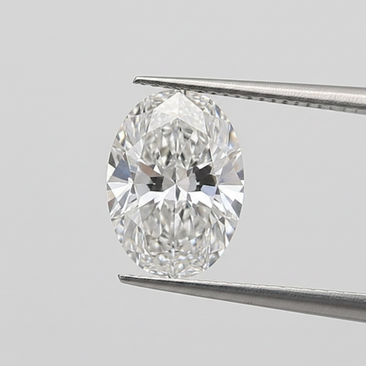1,00 karaat ovale lab-grown diamant, VS1/E