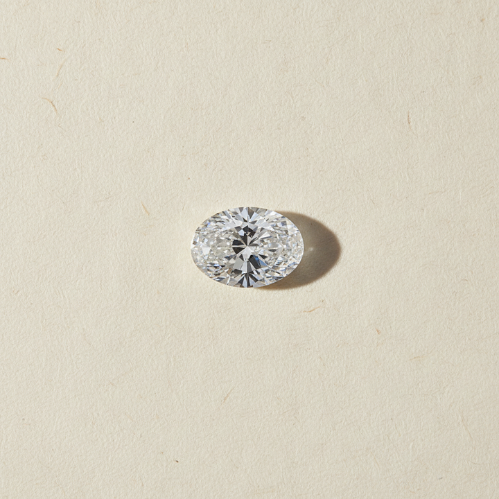1,00 karaat ovale lab-grown diamant, VS1/E