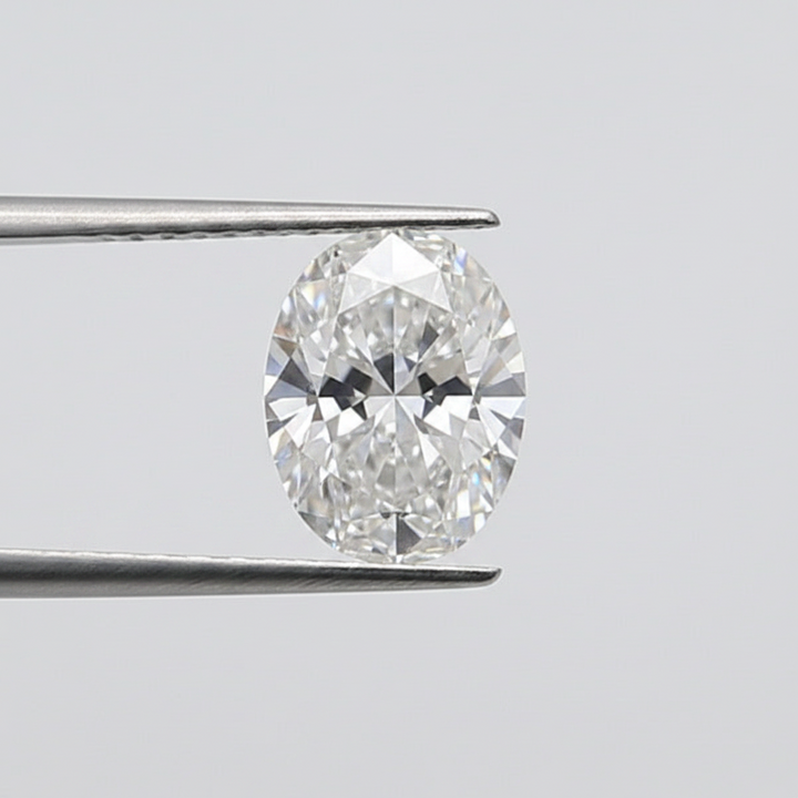 1,00 karaat ovale lab-grown diamant, VS1/E