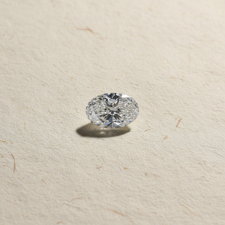 1,00 karaat ovale lab-grown diamant, VS1/E
