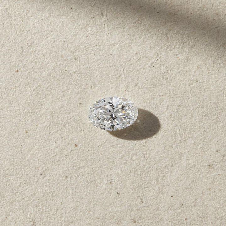 1,00 karaat ovale lab-grown diamant, VS1/E