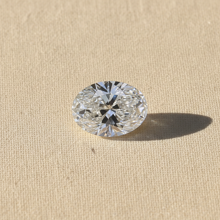 1,00 karaat ovale lab-grown diamant, VS1/E