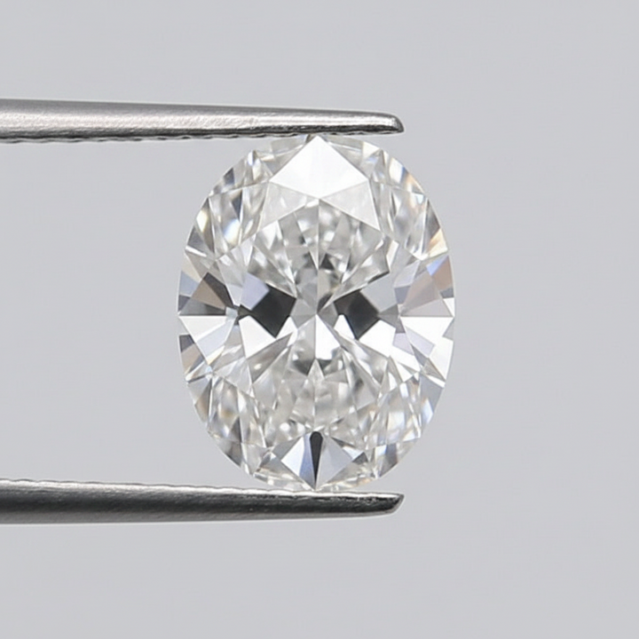 1,00 karaat ovale lab-grown diamant, VS1/E