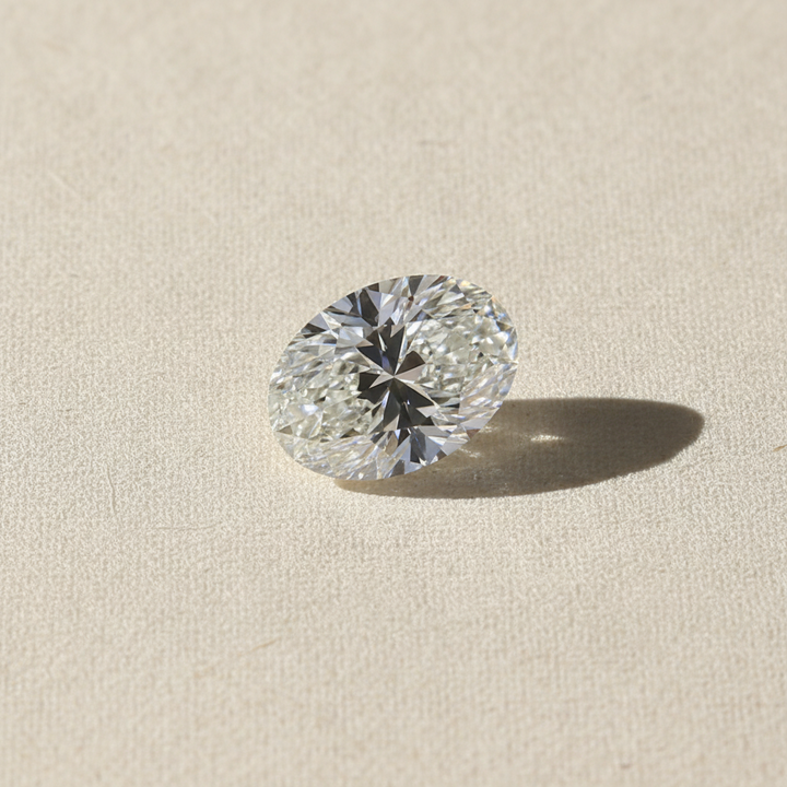 1,00 karaat ovale lab-grown diamant, VS1/F
