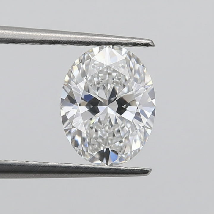 1,00 karaat ovale lab-grown diamant, VS2/D