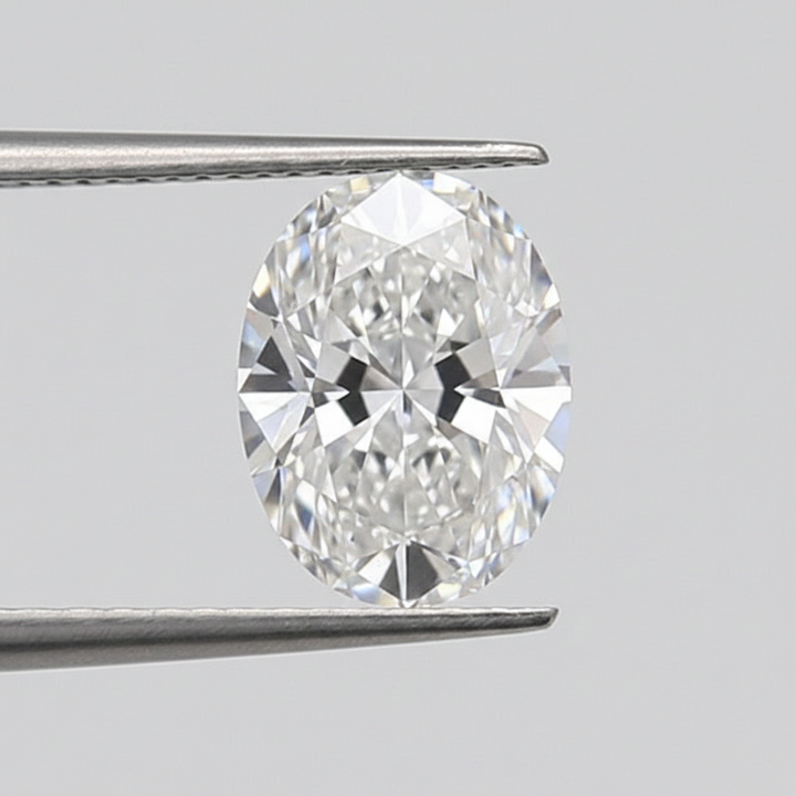 1,00 karaat ovale lab-grown diamant, VS2/D