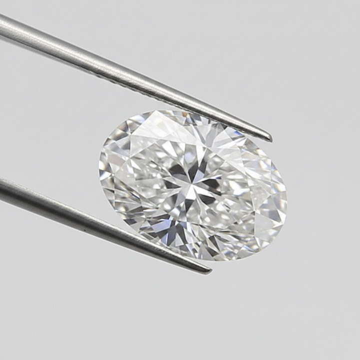 1,00 karaat ovale lab-grown diamant, VS2/D