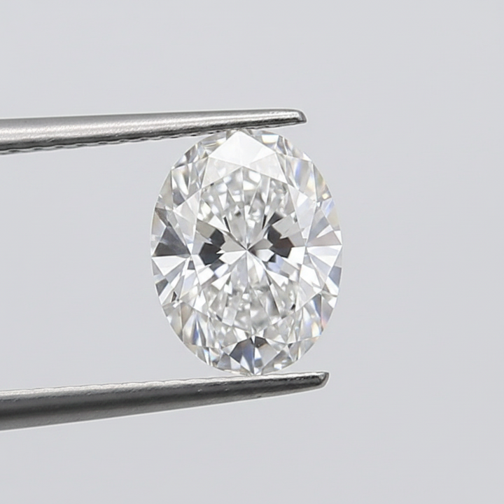 1,00 karaat ovale lab-grown diamant, VS2/E
